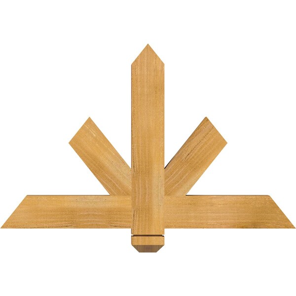 Ekena Millwork Kennewick Rough Sawn Timber Gable Bracket, Western Red Cedar, 36"W x 23"H x 2"D x 4"F, 15/12 Pitch GBW036X23X0204KEN00RWR - main